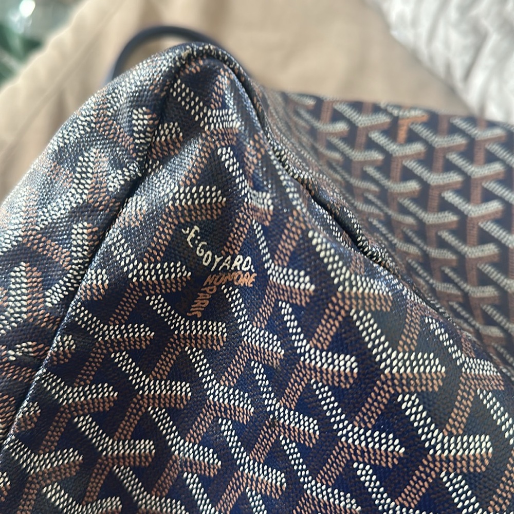 Goyard Saint Louis GM Blue and White Tote Bag - Picture 7 of 12